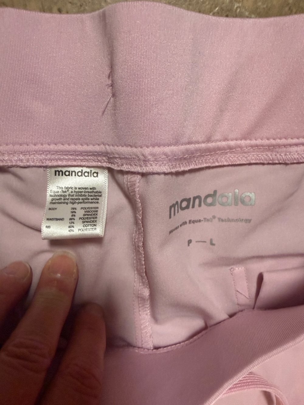 Mandala Light Pink V-Neck Medical Scrub Top and Pants Set - Picture 6 of 8